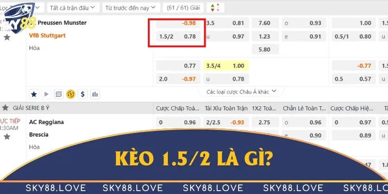 Kèo 1.5/2 được nhiều người yêu thích đặt cược