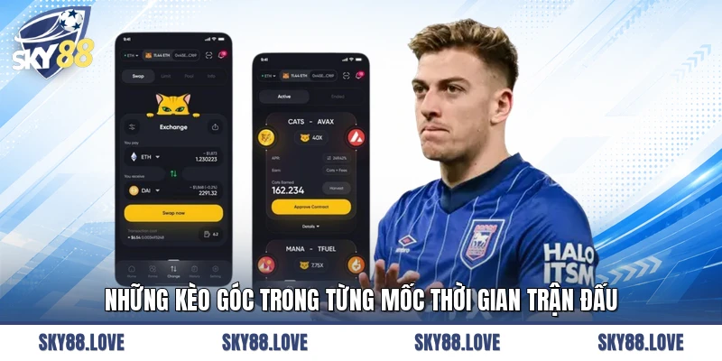 Những kèo góc trong từng mốc thời gian trận đấu