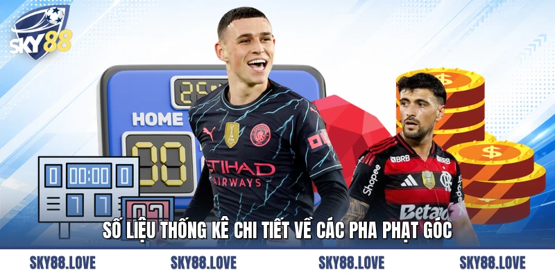 Số liệu thống kê chi tiết về các pha phạt góc